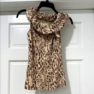 Pilcro Anthropologie animal print top.